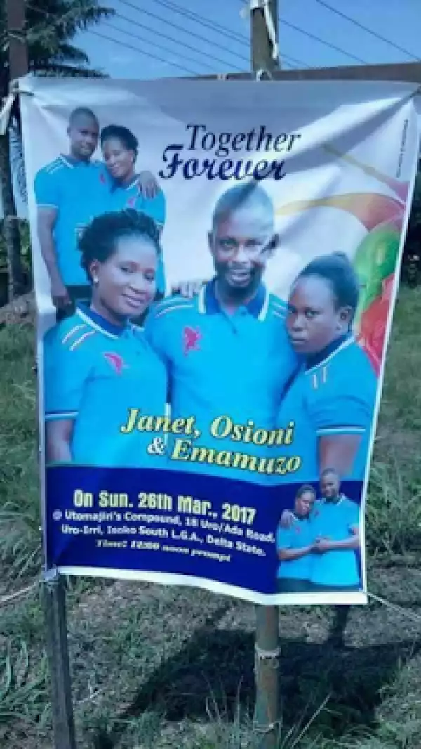 Photos From The Wedding Of Man Who Married Two Women Same Day In Delta State